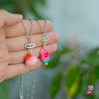 Кулон для двоих друзей "Best Buds. Клубничные сладости"